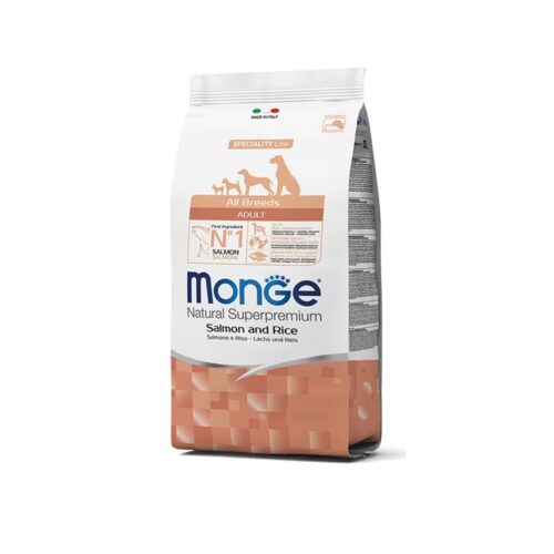 Monge All Breed Adult Salmon, Rice