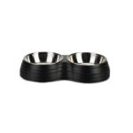 Двойная металлическая миска beeztees rimpu black