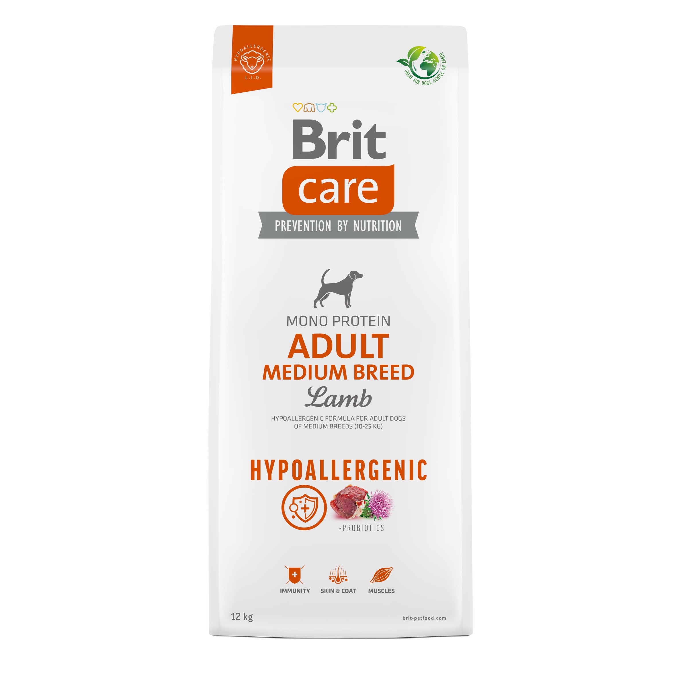 brit care hypoallergenic junior large breed lamb & rice