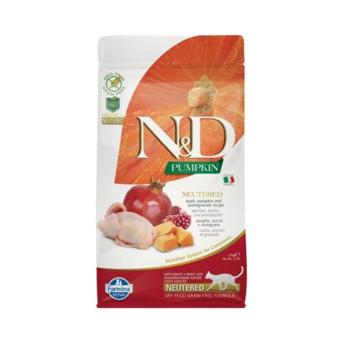 FARMINA N&D Pumpkin Grain Free Neutered Cat Quail and Pomegranate