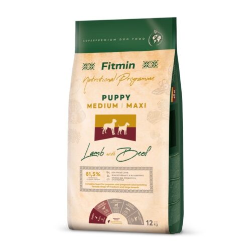 Fitmin Dog Medium Maxi Puppy Lamb Beef