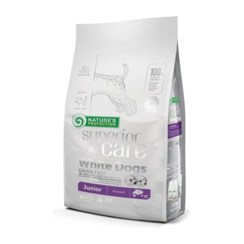 Nature's Protection Superior Care White Dogs Grain Free Salmon Junior All Breeds