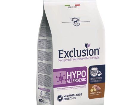 Exclusion Dog Vet diet Hypoallergenic Rabbit&Potato