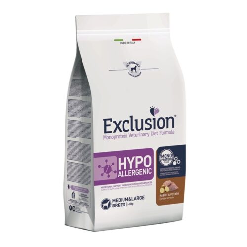 Exclusion Dog Vet diet Hypoallergenic Rabbit&Potato