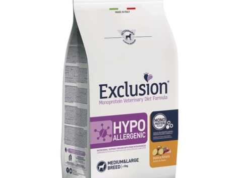 Exclusion Dog Vet diet Hypoallergenic Duck&Potato
