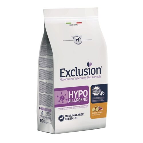 Exclusion Dog Vet diet Hypoallergenic Duck&Potato