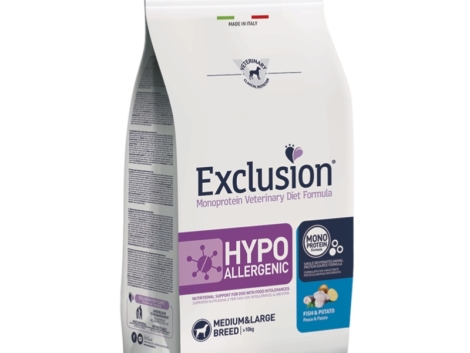 Exclusion Dog Vet diet Hypoallergenic Fish&Potato