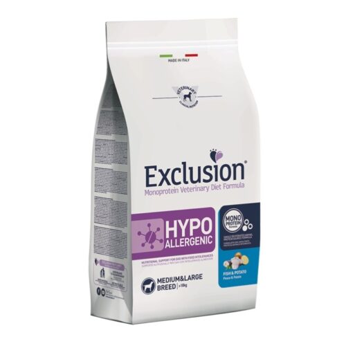 Exclusion Dog Vet diet Hypoallergenic Fish&Potato